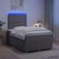 Preview: ARDEBO.de - LED Boxspringbett mit Matratze Taupe 120 x 190 cm Stoff
