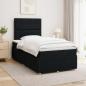Preview: ARDEBO.de - LED Boxspringbett mit Matratze Schwarz 120 x 200 cm Stoff