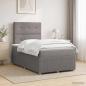 Preview: LED Boxspringbett mit Matratze Taupe 120 x 200 cm Stoff