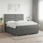 Preview: LED Boxspringbett mit Matratze Dunkelgrau 160 x 200 cm Stoff