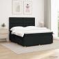 Preview: LED Boxspringbett mit Matratze Schwarz 180 x 200 cm Stoff