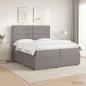 Preview: LED Boxspringbett mit Matratze Taupe 200 x 200 cm Stoff