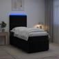 Preview: LED Boxspringbett mit Matratze Schwarz 80 x 200 cm Samt
