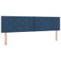 Preview: Ottoman Bett mit Matratze mit Kopfteil Blau 180 x 200 cm Stoff