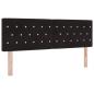 Preview: Ottoman Bett mit Matratze Schwarz 140 x 190 cm Samt