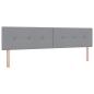Preview: Ottoman Bett mit Matratze mit Kopfteil 2 Stk. Hellgrau Stoff