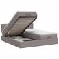 Preview: Ottoman Bett mit Matratze mit Kopfteil 2 Stk. Taupe Stoff