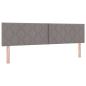 Preview: Ottoman Bett mit Matratze mit Kopfteil 2 Stk. Taupe Stoff