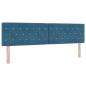 Preview: Ottoman Bett mit Matratze mit Kopfteil 2 pcs Dunkelblau Samt