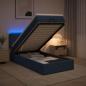 Preview: Ottoman-Bett mit Matratze und LED Blau 100 x 200 cm Stoff