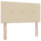Preview: Ottoman-Bett mit Matratze und LED Creme 120 x 190 cm Stoff