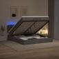 Preview: Ottoman-Bett mit Matratze und LED Dunkelgrau 200 x 200 cm Stoff