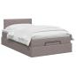 Preview: Ottoman-Bett mit Matratze und LED Taupe 120 x 190 cm Stoff