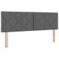 Preview: Ottoman-Bett mit Matratze und LED Dunkelgrau 140 x 190 cm Stoff
