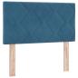 Preview: Ottoman-Bett mit Matratze und LED Dunkelblau 80 x 200 cm Samt