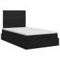 Preview: Ottoman Bett mit Matratze Schwarz 120 x 200 cm Stoff