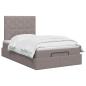 Preview: Ottoman Bett mit Matratze mit Kopfteil Taupe 120 x 200 cm Stoff