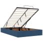 Preview: Ottoman Bett mit Matratze mit Kopfteil Blau 120 x 200 cm Stoff