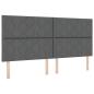 Preview: Ottoman Bett mit Matratze Dunkelgrau 200 x 200 cm Stoff