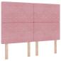 Preview: Ottoman Bett mit Matratze mit Kopfteil Rosa 140 x 200 cm Samt