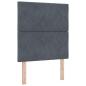 Preview: Ottoman Bett mit Matratze Dunkelgrau 80 x 200 cm Samt