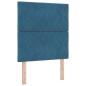 Preview: Ottoman Bett mit Matratze Dunkelblau 80 x 200 cm Samt