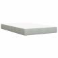 Preview: Ottoman Bett mit Matratze Hellgrau 120 x 200 cm Samt