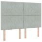 Preview: Ottoman Bett mit Matratze Hellgrau 140 x 190 cm Samt