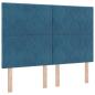 Preview: Ottoman Bett mit Matratze Dunkelblau 140 x 190 cm Samt
