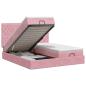 Preview: Ottoman Bett mit Matratze mit Kopfteil 2 stk. Rosa Samt