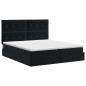 Preview: Ottoman Bett mit Matratze mit Kopfteil 2 Stk. Schwarz Samt