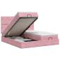 Preview: Ottoman Bett mit Matratze mit Kopfteil 2 Stk. Rosa Samt
