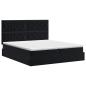 Preview: Ottoman Bett mit Matratze mit Kopfteil 2 Stk. Schwarz Samt