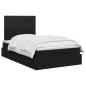 Preview: Ottoman-Bett mit Matratze und LED Schwarz 120 x 200 cm Stoff
