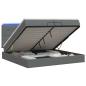 Preview: Ottoman-Bett mit Matratze und LED Dunkelgrau 200 x 200 cm Stoff