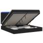 Preview: Ottoman-Bett mit Matratze und LED Schwarz 200 x 200 cm Stoff