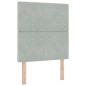 Preview: Ottoman-Bett mit Matratze und LED Hellgrau 80 x 200 cm Samt