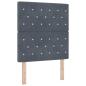 Preview: Ottoman-Bett mit Matratze und LED Dunkelgrau 80 x 200 cm Samt