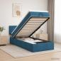 Preview: Ottoman-Bett mit Matratze und LED Dunkelblau 80 x 200 cm Samt