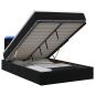 Preview: Ottoman-Bett mit Matratze und LED Schwarz 120 x 190 cm Samt