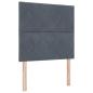 Preview: Ottoman-Bett mit Matratze und LED Dunkelgrau 90 x 190 cm Samt