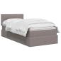Preview: Aufbewahrungsbett mit Matratze Taupe 90 x 200 cm Samt