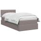 Preview: Aufbewahrungsbett mit Matratze Taupe 90 x 200 cm Samt