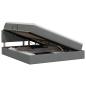 Preview: Aufbewahrungsbett mit Matratze Dunkelgrau 180 x 200 cm Samt