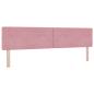 Preview: Aufbewahrungsbett mit Kopfteil Rosa 200 x 200 cm Samt
