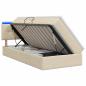 Preview: LED-Speicherbett mit Matratze Creme 100 x 200 cm Stoff