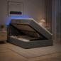 Preview: LED-Speicherbett mit Matratze Dunkelgrau 120 x 200 cm Stoff