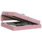 Preview: LED-Speicherbett mit Matratze Rosa 200 x 200 cm Samt
