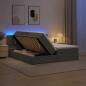 Preview: LED-Speicherbett mit Matratze Dunkelgrau 180 x 200 cm Stoff