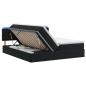 Preview: LED-Speicherbett mit Matratze Schwarz 200 x 200 cm Samt